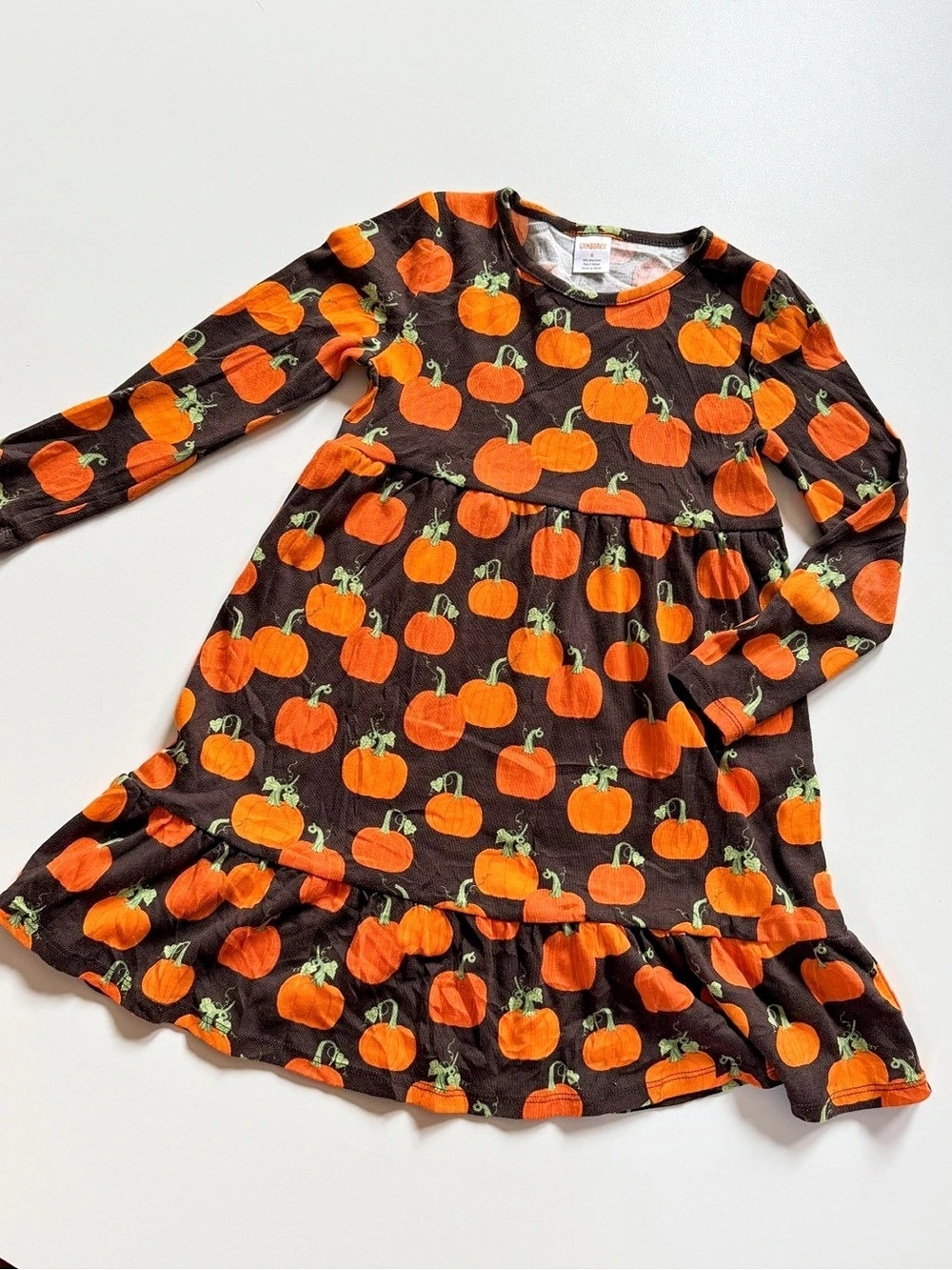 Gymboree Pumpkin Print Long Sleeve Dress